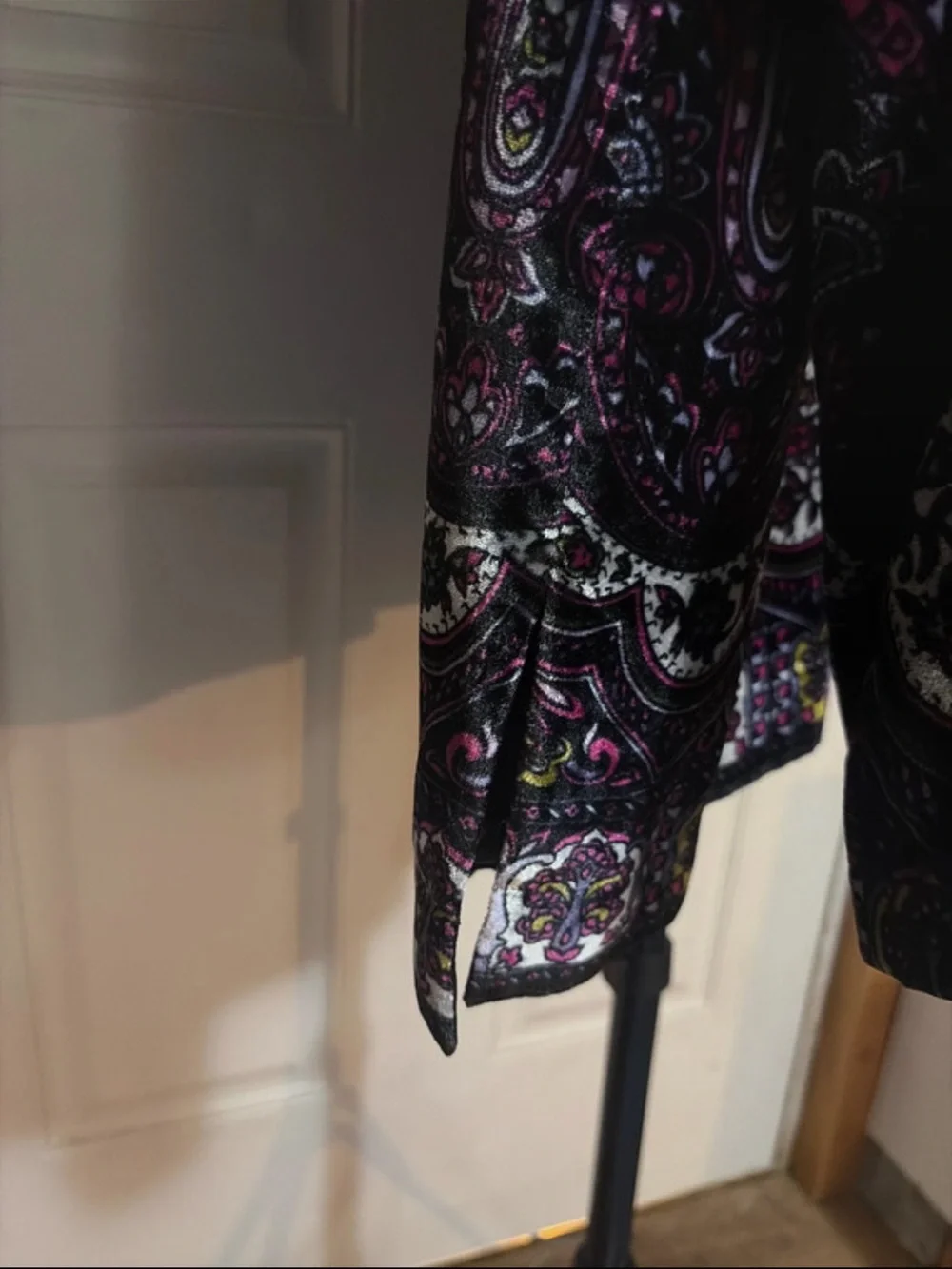 Vintage Laura Ashley Purple Paisley Velour Blazer/ Jacket